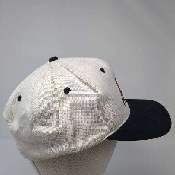 A Piranhas Snapback Hat White One Size Adjustable Colorblock 6 Panel - Picture 4 of 8